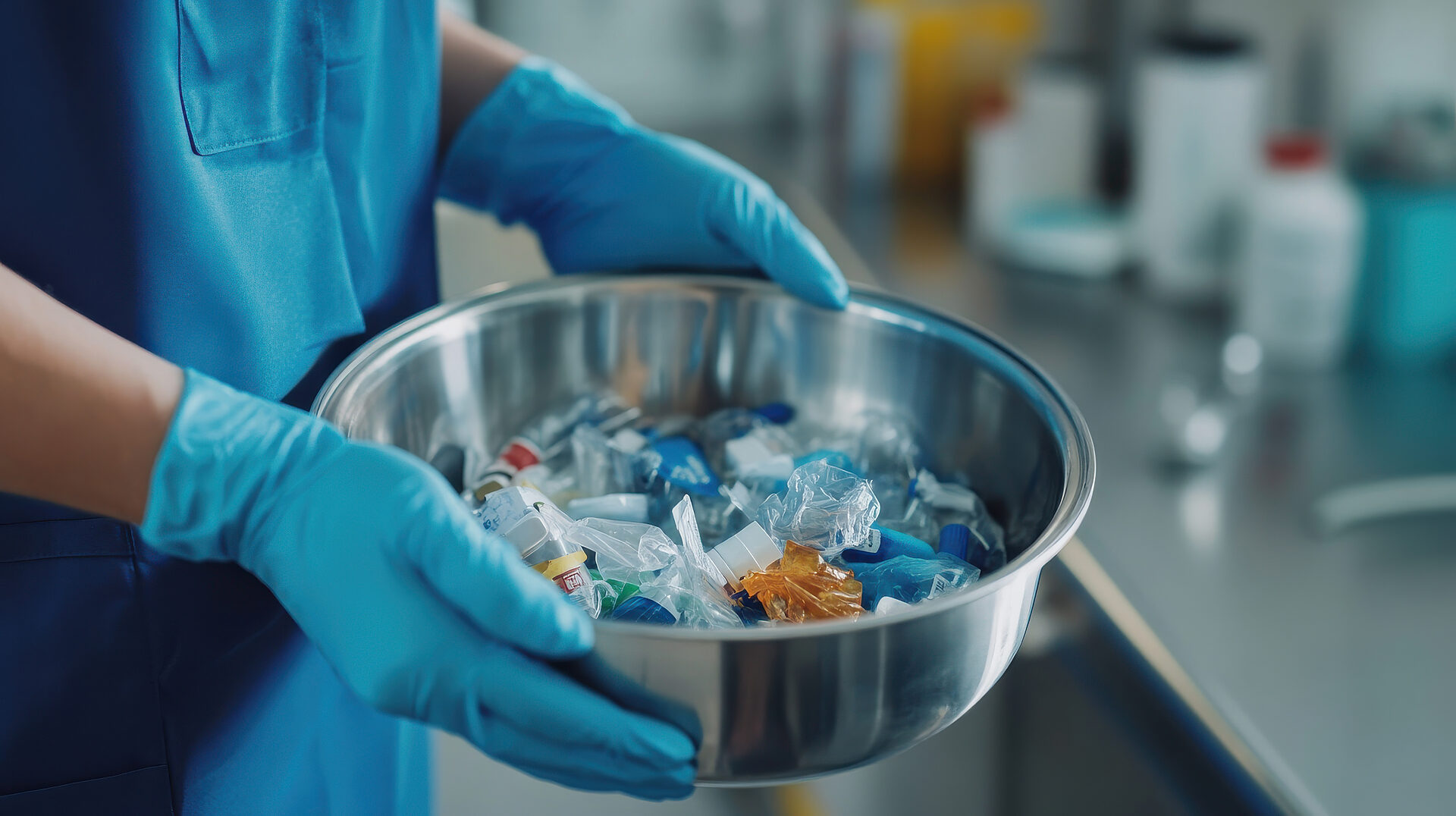 Plastikabfälle im Gesundheitswesen