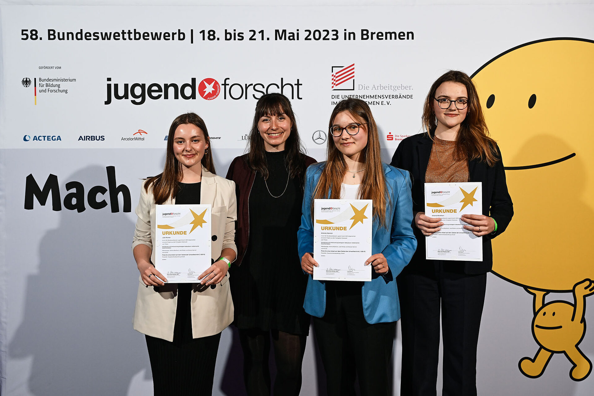 Bundeswettbewerb Jugend forscht 2023 in Bremen Nutzung honorarfrei